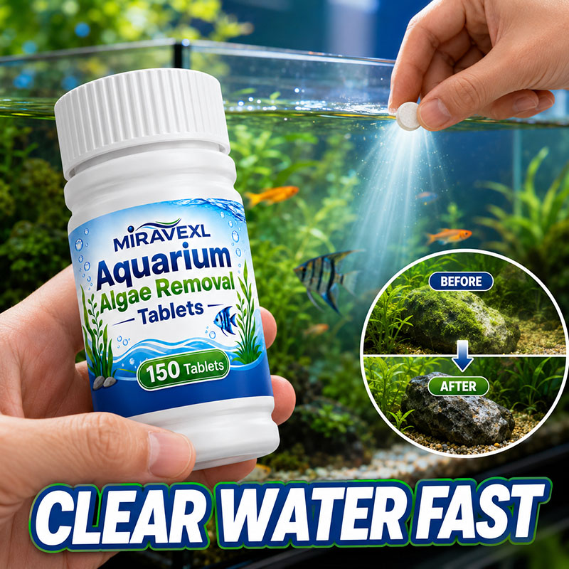 Planted Aquarium With Fish - MIRAVEXL 150 Aquarium Algenverwijderingstabletten, Veilige Algenbestrijder,