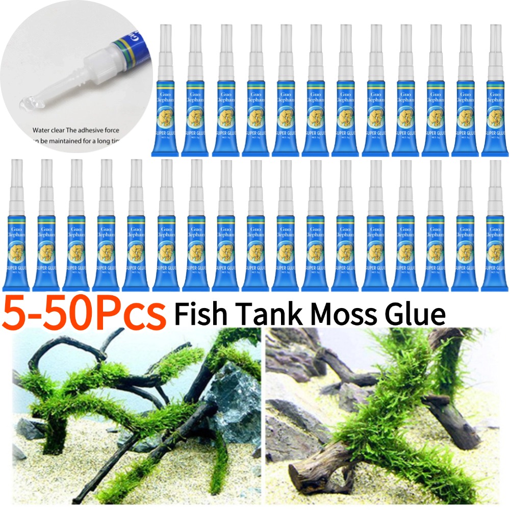 Aquarium Plant Glue Gel - 50-5 Stuks Aquarium Landschapsarchitectuur Mos Lijm