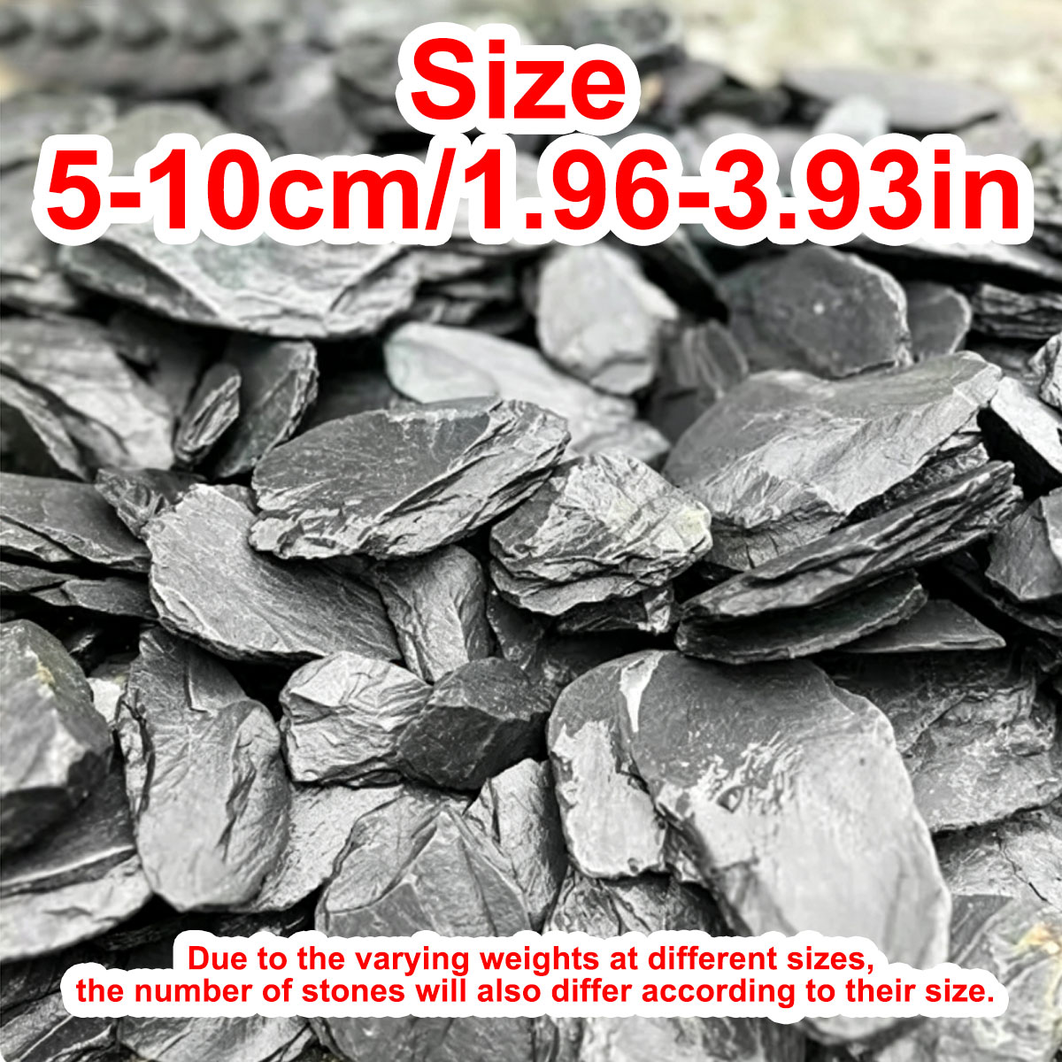 800g 5-10cm zwarte leisteen –  - Aquasoil Substrate recensie en prijs