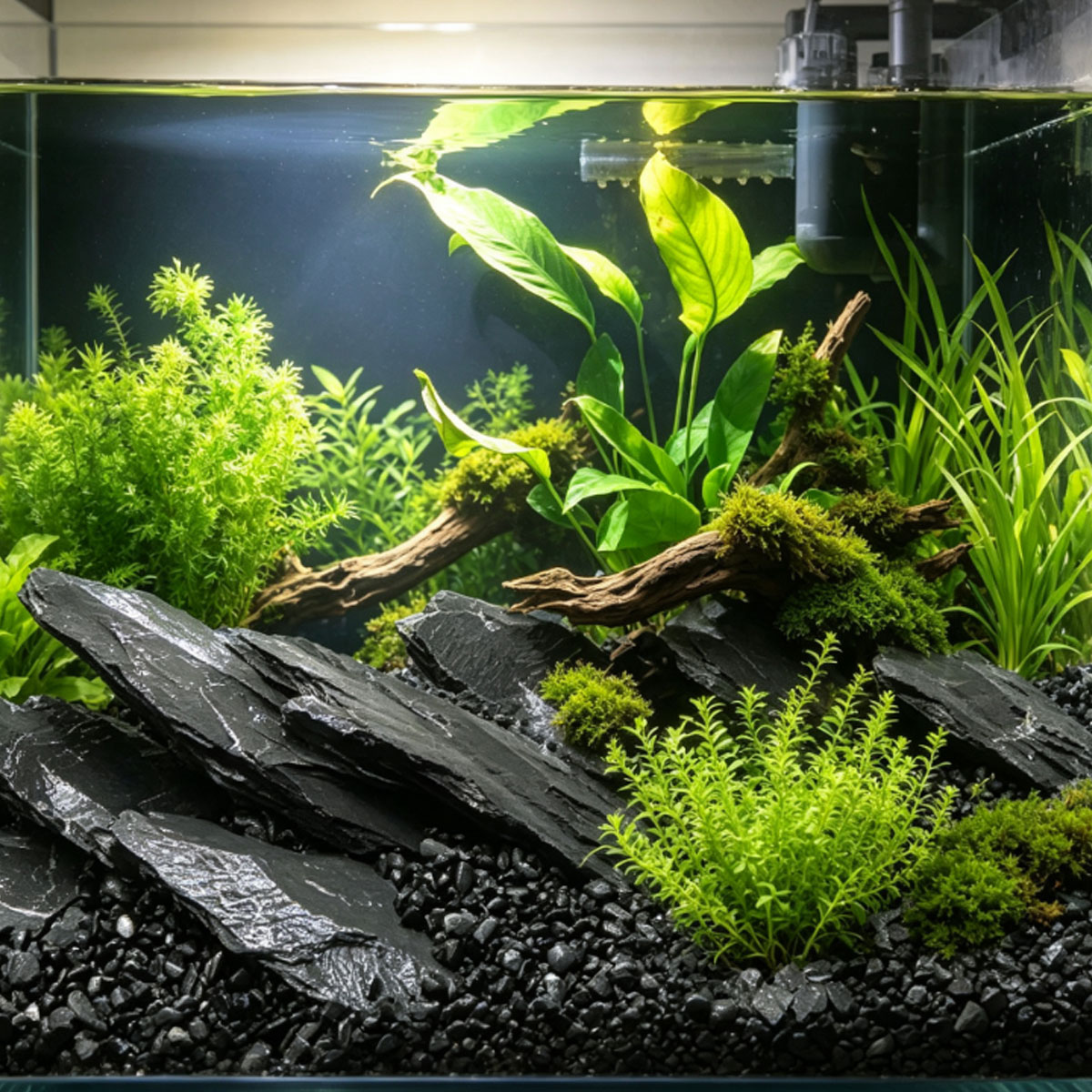 800g 5-10cm zwarte leisteen –  - Aquasoil Substrate recensie en prijs