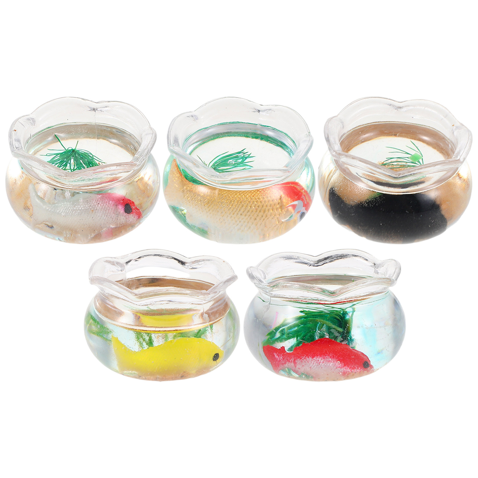 5 stuks miniatuur viskom, klei - Planted Aquarium With Fish recensie en prijs